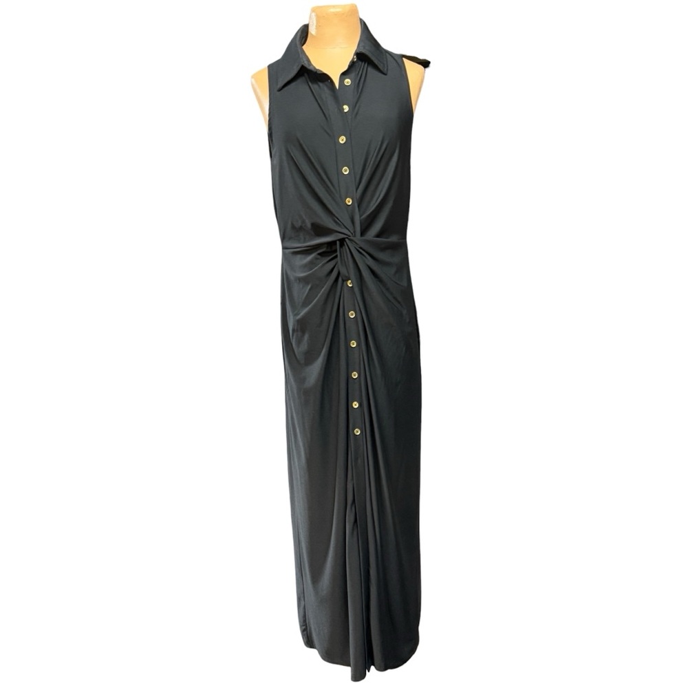 Sloane Rouge, Twisted Waisted on waist. shirt Maxi Dress